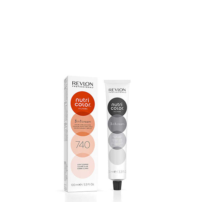 Revlon Nutri Color Filters Coloração Semi-Permanente 3-em-1 Cor 740 Light Copper 100ml