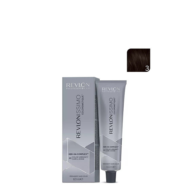 Revlon Revlonissimo Colorsmetique Permanent Hair Color 60Ml - 3 Dark Brown