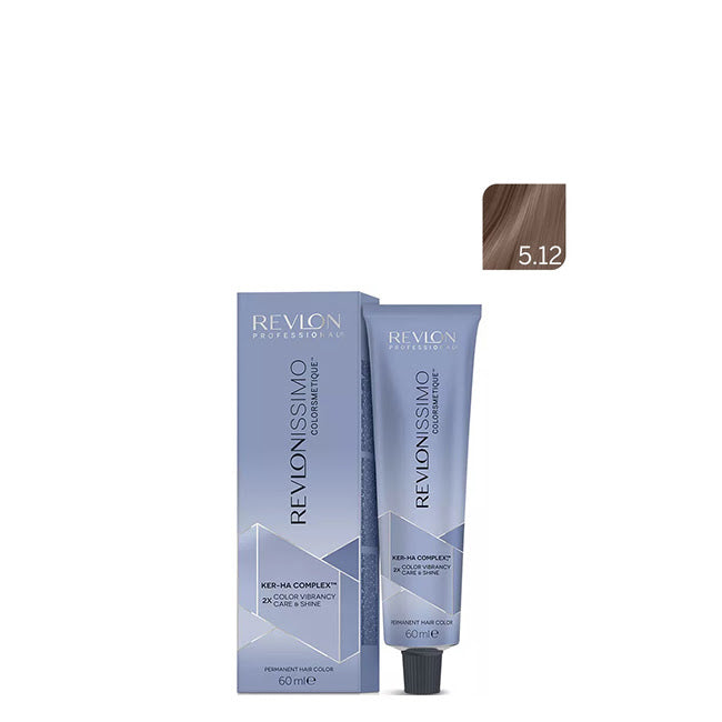 Revlon Revlonissimo Colorsmetique Coloração Permanente 5,12 Castanho Claro Cinza Iridescente 60ml