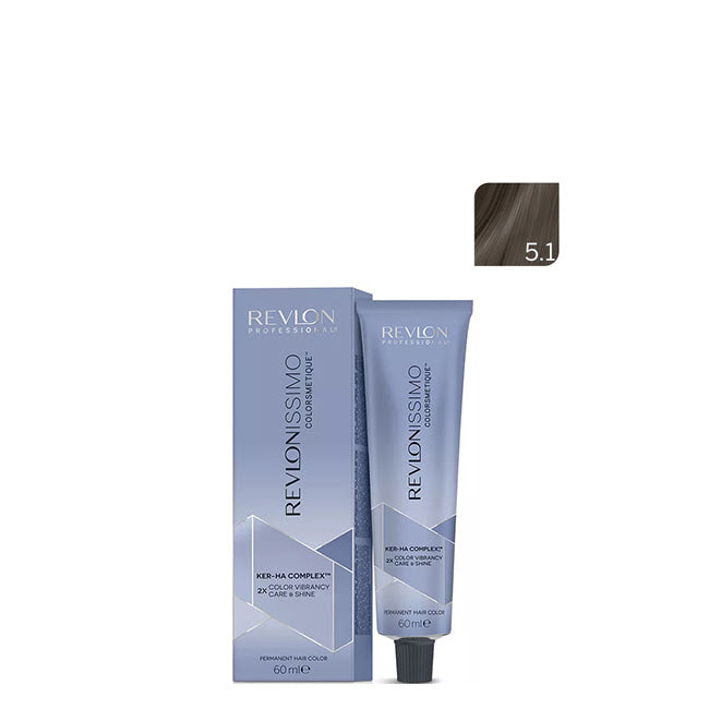 Coloración Permanente en Crema Revlon Revlonissimo Colorsmetique Nº 5.1 (60 ml)