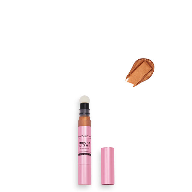 Revolution Bright Light Highlighter Iluminador Líquido Cor Goddess Deep Bronze 3ml