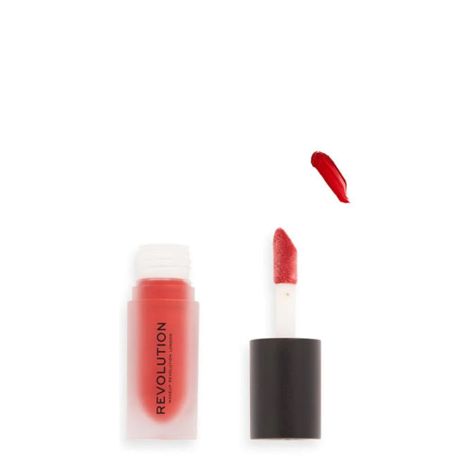 Revolution Matte Bomb Liquid Lip Batom Líquido Cor Lure Red 4,60ml