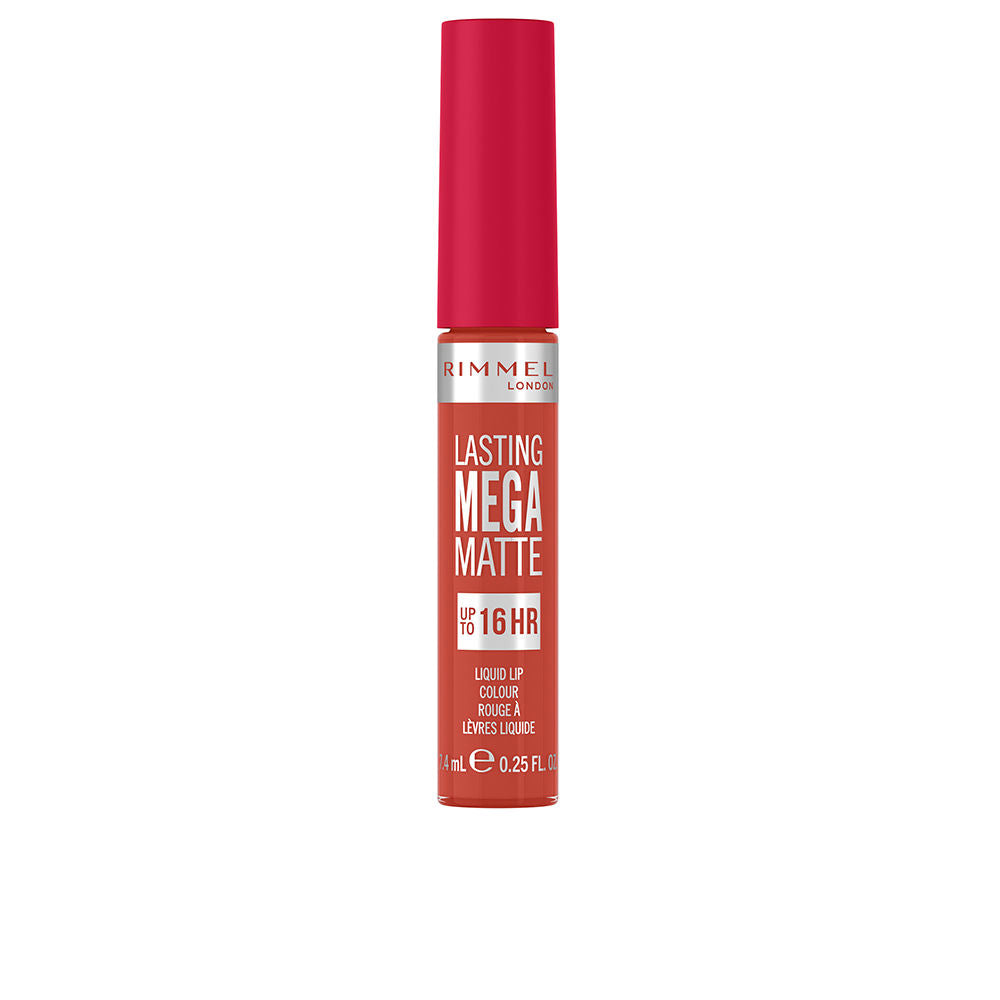 Labial líquido Lasting Mega Matte de Rimmel London, tono 920 Scarlet Flames, 7,4 ml