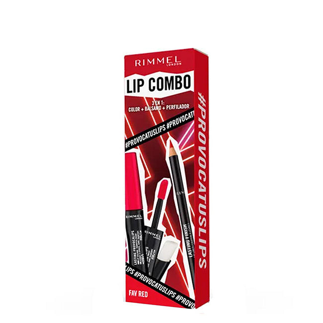 Rimmel London Conjunto Labial 3-em-1 Fav Red