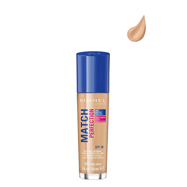 Rimmel London Match Perfection Base Hidratante Cor 203 True Beige 30ml