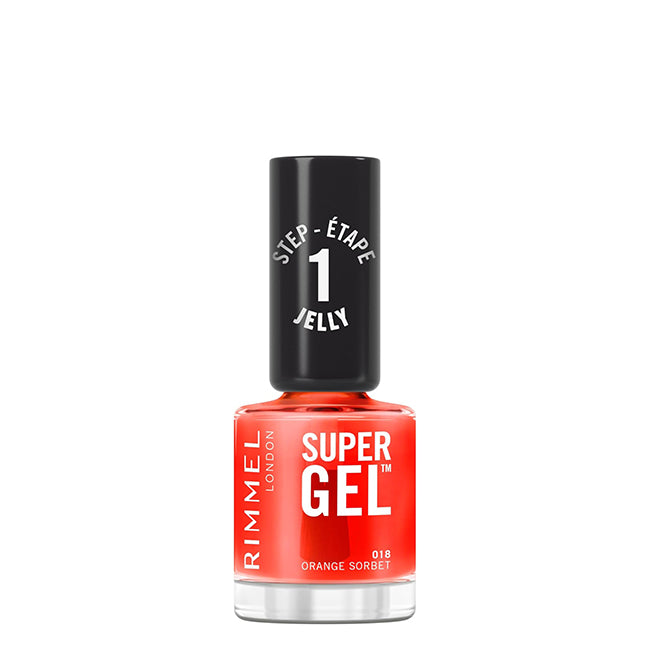 Esmalte de uñas Super Gel de Rimmel London, tono 18 Sorbet Orange, 12 ml