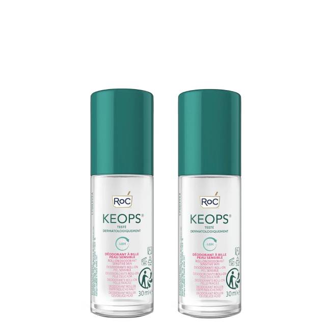 Desodorante roll-on RoC Keops Duo para piel sensible (2 unidades de 30 ml)