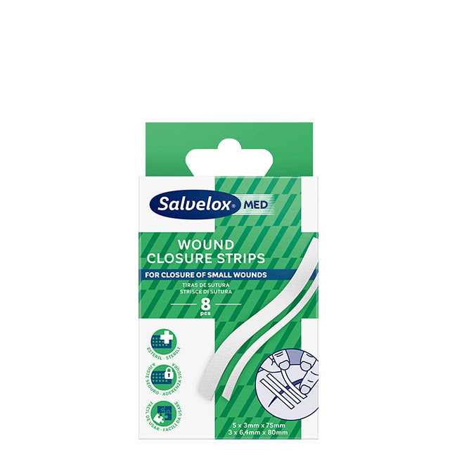 Salvelox Med Wound Closure Strips Tiras de Sutura x8