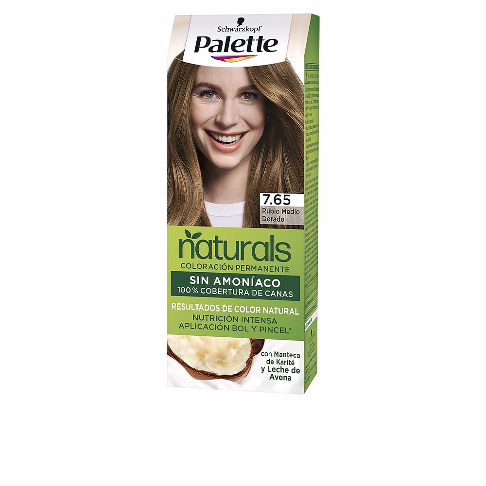 Schwarzkopf Palette Natural Coloração Permanente 7.65 Medium Golden Blonde