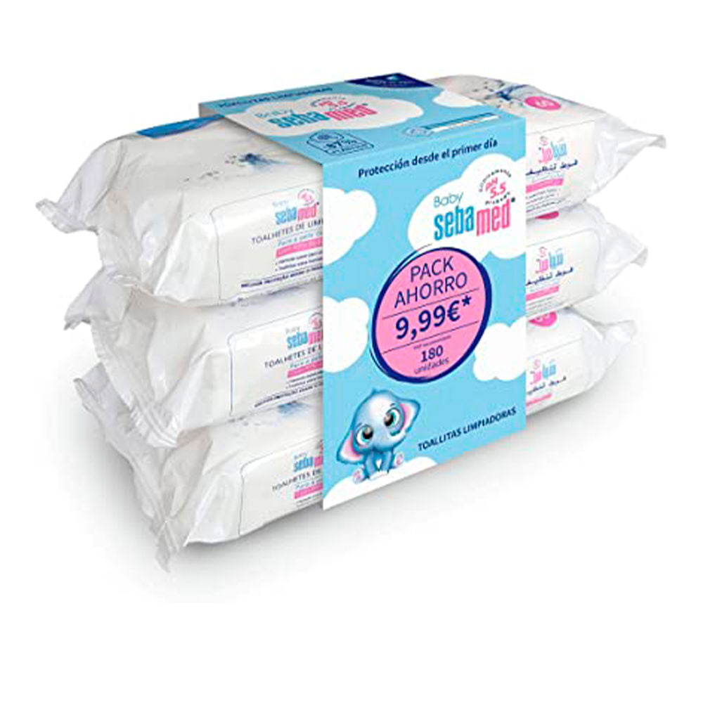 Baby Sebamed Toallitas Limpiadoras Bebé, 99% Agua sin Perfume, 180 uds