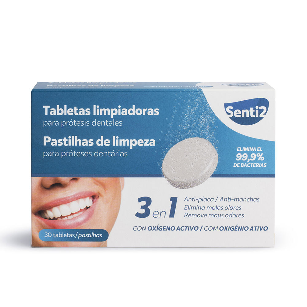 Tabletas limpiadoras para dentaduras postizas Senti2 x30