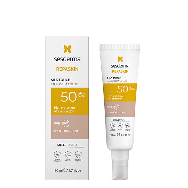 Sesderma Repaskin Fotoprotetor Facial com Cor SPF50 Toque Sedoso 50ml