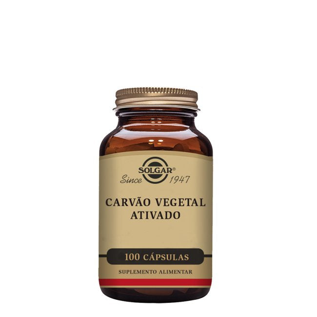 Solgar Carvão Vegetal Ativado Cápsulas Vegetais x100