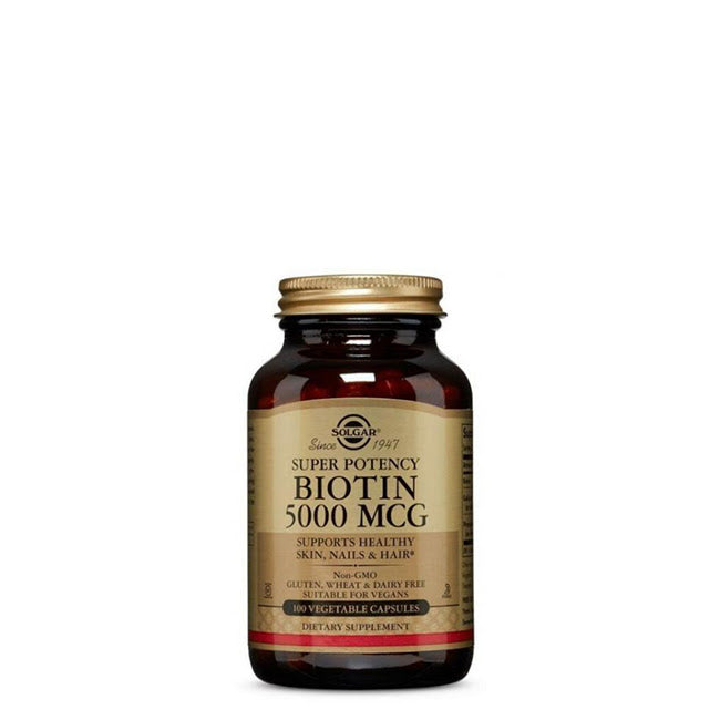 Solgar Biotin 5000mcg pflanzliche Kapseln 100 Stück