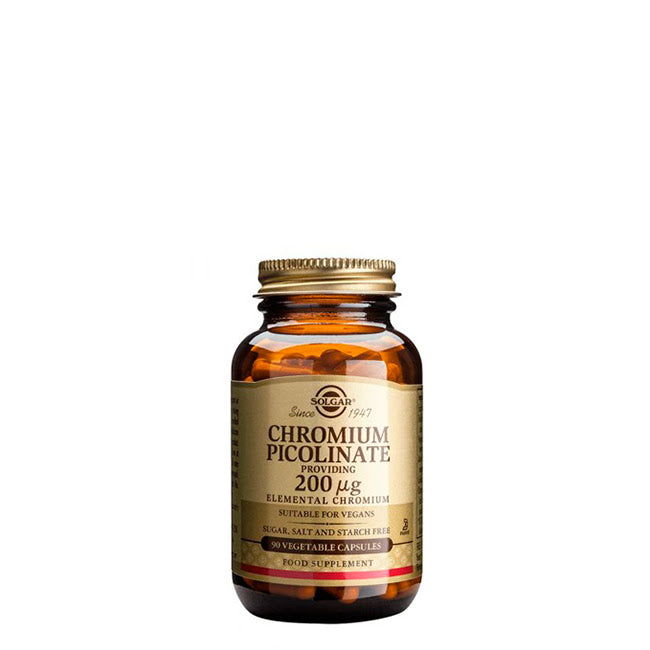 Solgar Crómio Picolinato 200mcg Cápsulas Vegetais x90