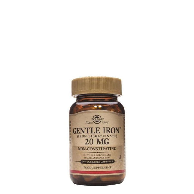 Solgar Gentle Iron (Bisglicinato Ferroso) 20mg Cápsulas Vegetais x90