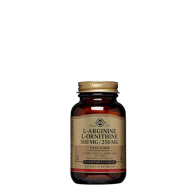 Solgar L-Arginin + L-Ornithin pflanzliche Kapseln 50 Kapseln