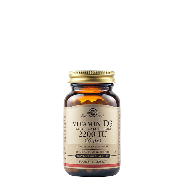 Solgar Vitamina D3 2200 UI Cápsulas Vegetais x100