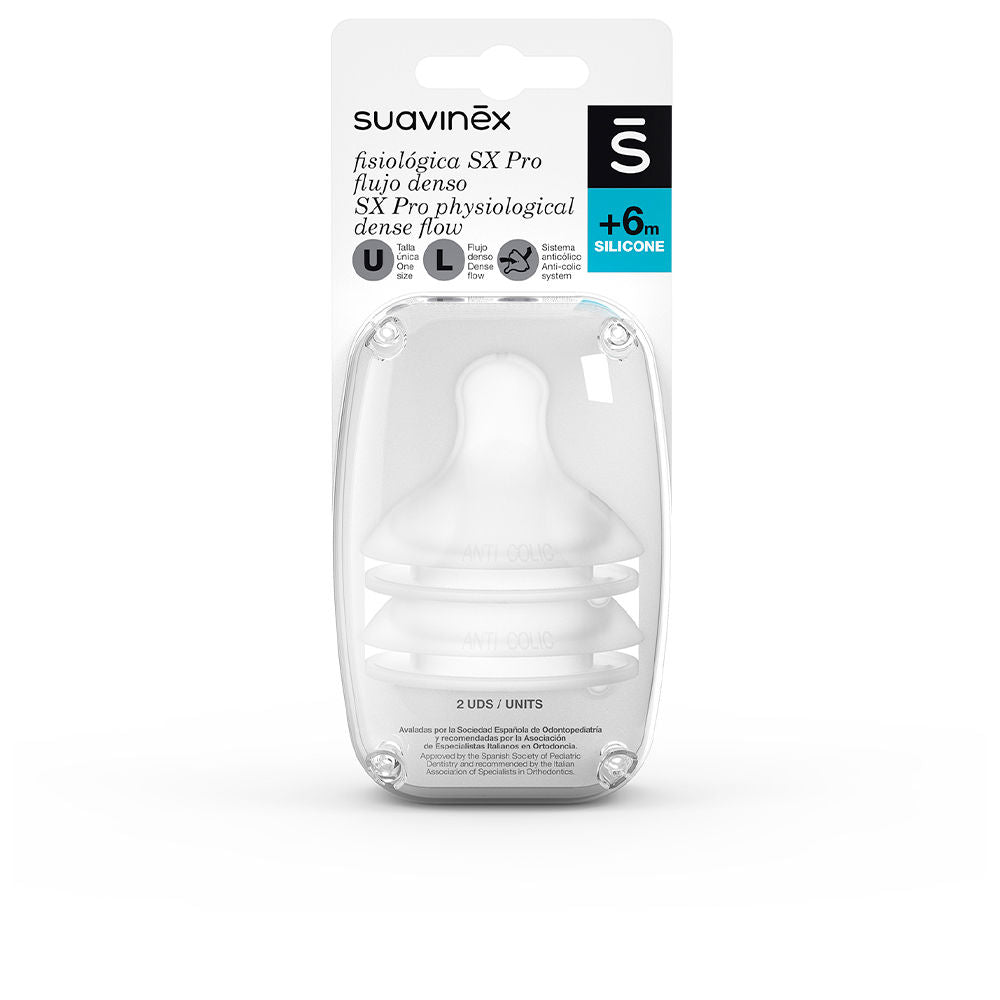 Suavinex SX Pro Physiological Tetina Fluxo Rápido Tamanho Grande +6M x2