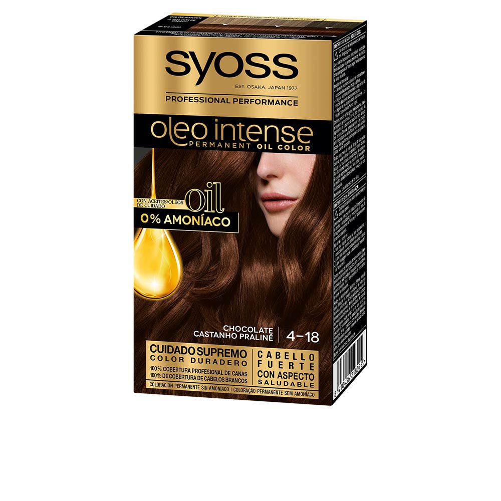 Syoss Oleo Intense Ammonia-Free Permanent Oil Coloração 4.18 Mokka Brown