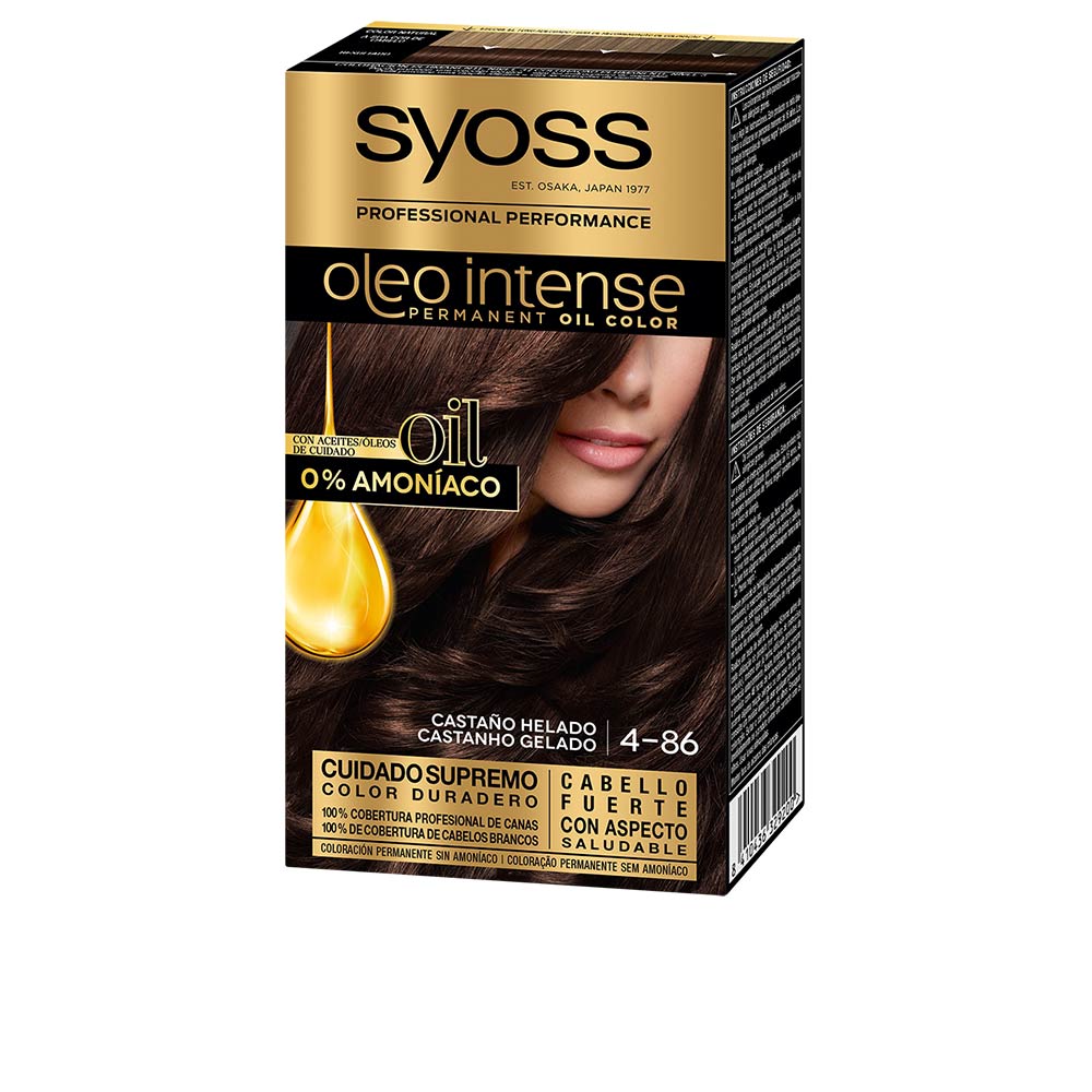 Syoss Oleo Intense Ammonia-Free Permanent Oil Coloração 4.86 Iced Brown