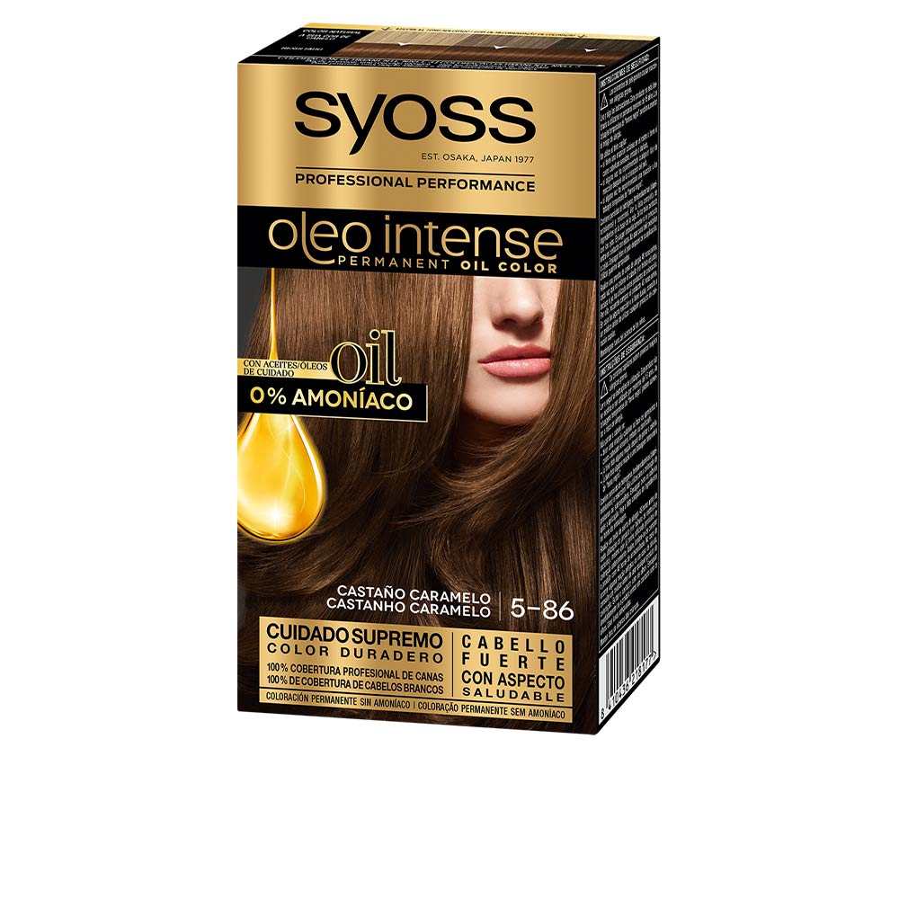 Syoss Oleo Intense Ammonia-Free Permanent Oil Coloração 5.86 Caramel Brown