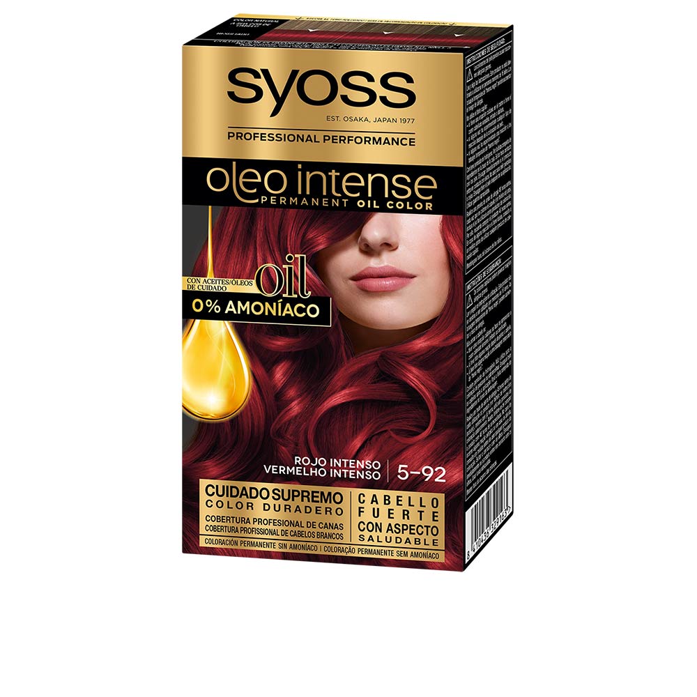 Syoss Oleo Intense Ammonia-Free Permanent Oil Coloração 5.92 Intense Red