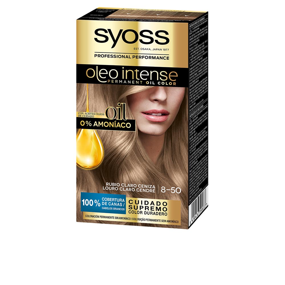 Syoss Oleo Intense Ammonia-Free Permanent Oil Coloração 8.50 Ash Blonde