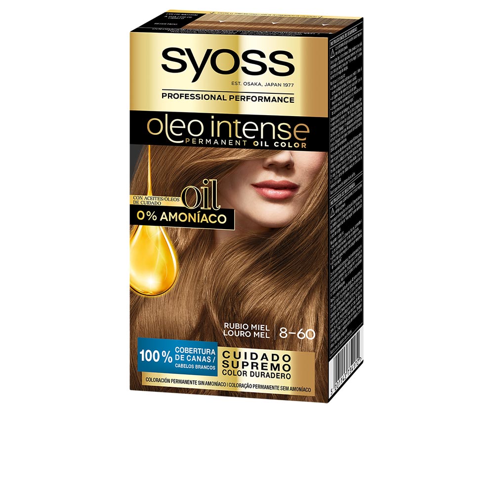 Syoss Oleo Intense Ammonia-Free Permanent Oil Coloração 8.60 Honey Blonde