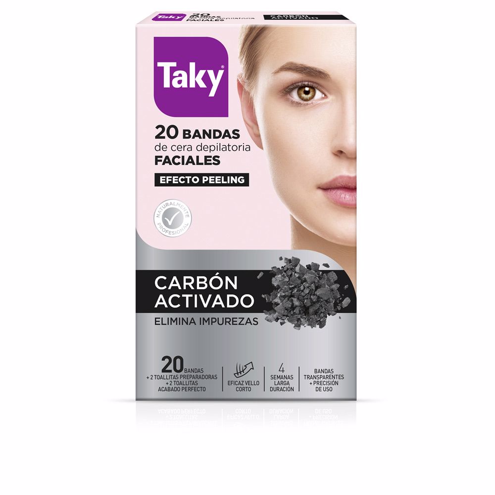 Taky Activated Charcoal Bandas Depilatórias Faciais x20