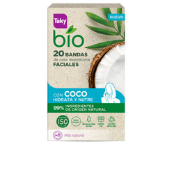 Taky Bio Bandas de Cera Facial de Coco x20