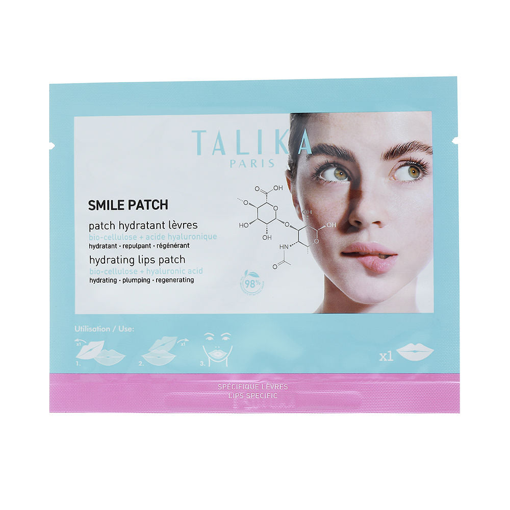 Talika Smile Patch Bio-Enzymes Mask | Ácido Hialurónico y Complejo Plumping | Efecto Voluminizador y Suavizado del Contorno de Labios | Tratamiento de Biocelulosa Hidratante Reparador | 1 unidad