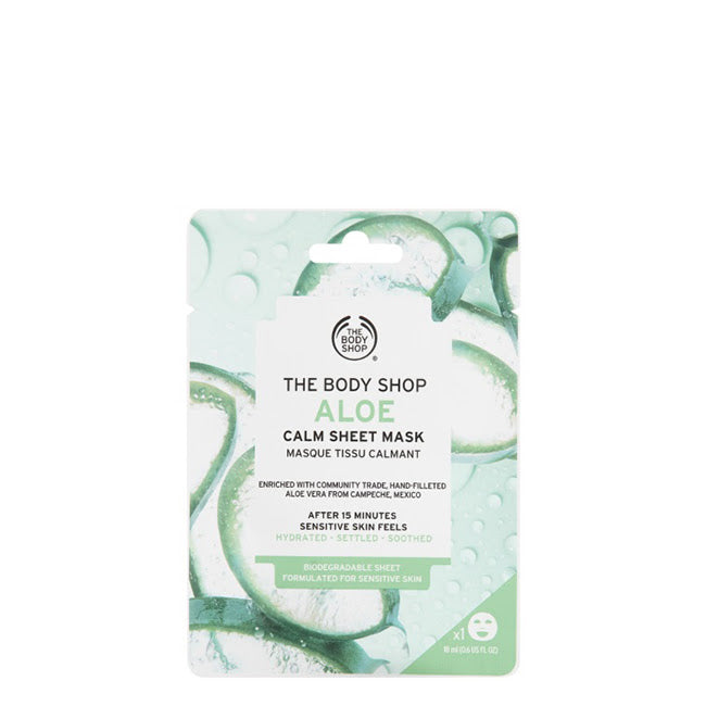 The Body Shop Aloe Sheet Mask Máscara Facial Hidratante e Calmante 18ml
