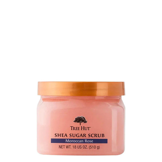 Exfoliante de rosa marroquí con azúcar y manteca de karité Tree Hut (510 g)