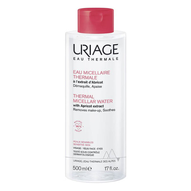 Uriage Agua Micelar Termal para Piel Sensible - Rostro y Ojos - 3 en 1: Limpia, Desmaquilla y Calma - Sin aclarado - Aroma Afrutado y Floral - 96% Ingredientes de Origen Natural - 500ml – imagen 2