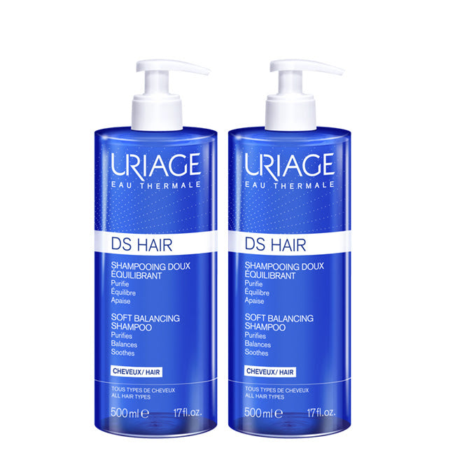 Uriage D.S. Beruhigendes, ausgleichendes Shampoo Anti-Schuppen Duo 2x500ml