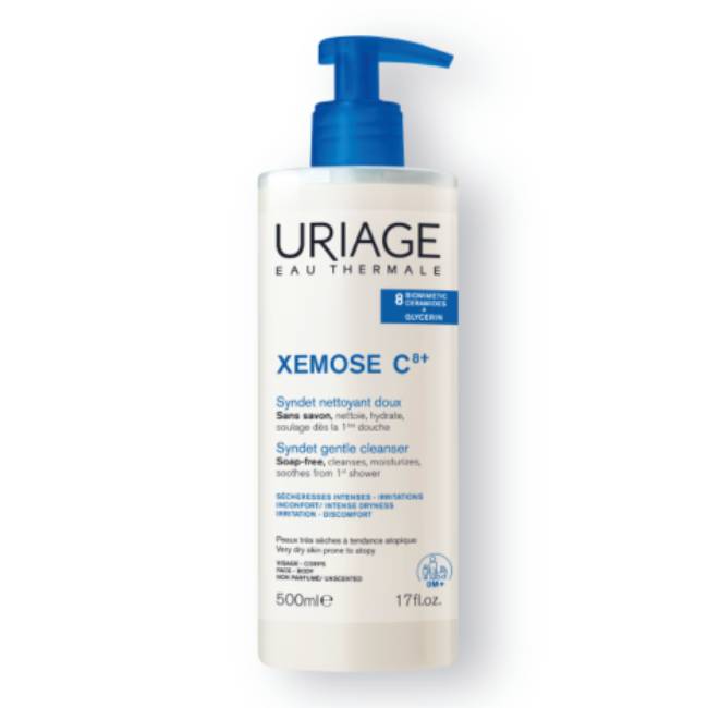 Uriage Xémose C8+ Syndet Gel-Creme de Limpeza Suave 500ml