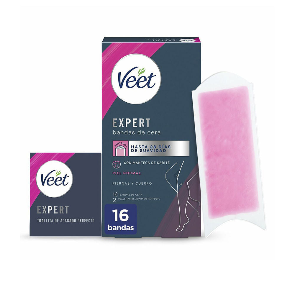 Veet Expert Bandas de Cera Corporal Pele Normal x16