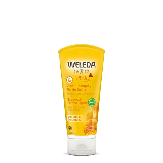 Champú y gel de ducha de caléndula para bebé Weleda 200 ml