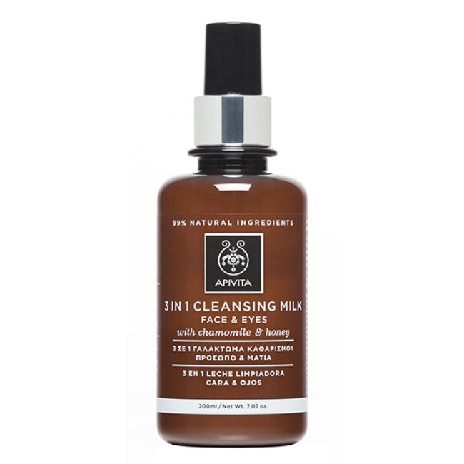 Apivita Leite de Limpeza 3-em-1 Rosto e Olhos 200ml