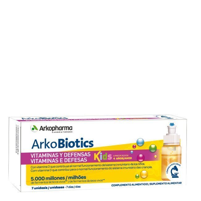 Arkobiotics Vitaminas e Defesas Kids Unidoses 7 x 10ml