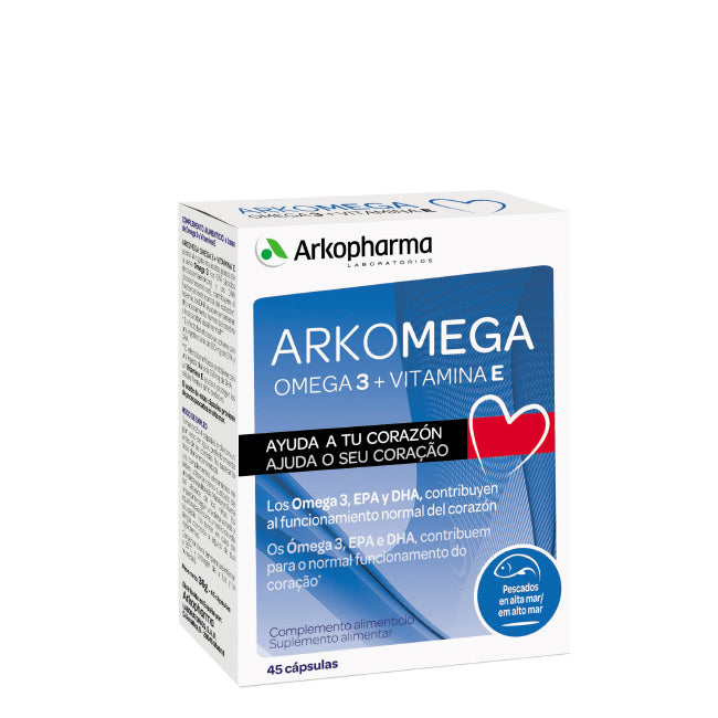 Arkomega Ómega 3 + Vitamina E Cápsulas x45