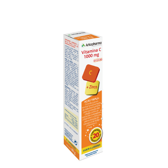 Arkopharma Vitamina C 1000mg + Zinco Comprimidos Efervescentes x20