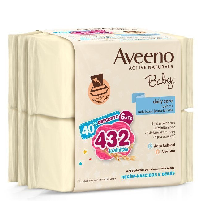 Aveeno Baby Toalhitas 6x72