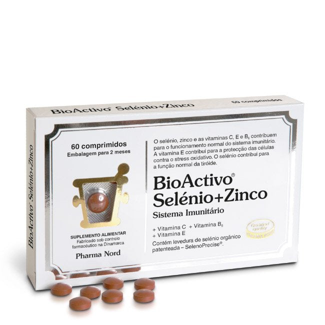 Bioactivo Comprimidos Selénio + Zinco 60unid