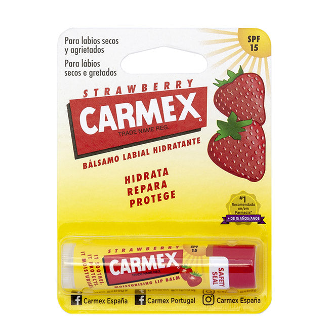 Carmex Stick Bálsamo Labial Morango SPF15 4 25gr