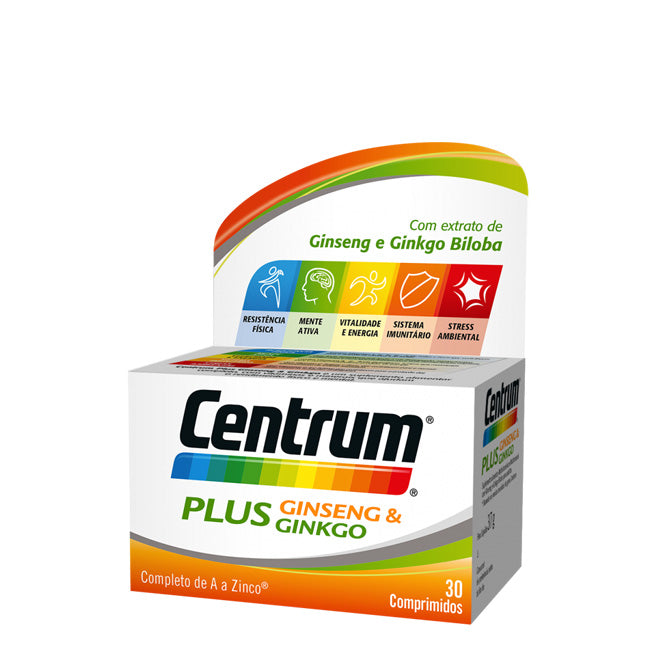 Centrum Plus Ginseng Ginkgo Multivitamínico Comprimidos 30unid
