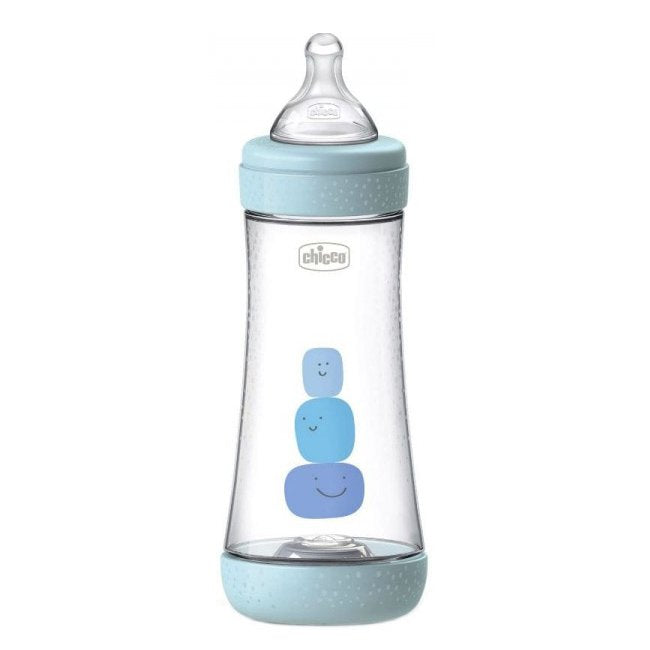 Chicco Biberão Perfect 5 Azul Silicone Rápido 300ml