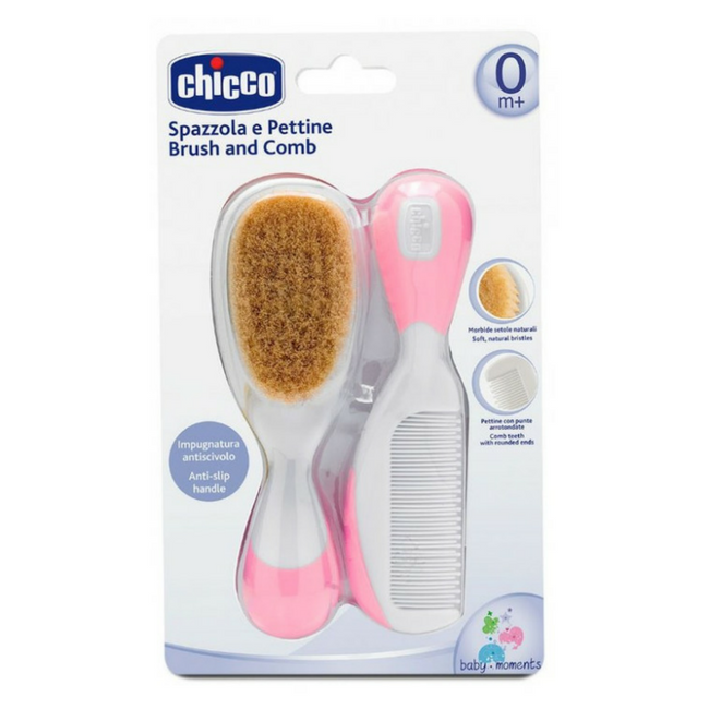 Chicco Escova e Pente Cerda Rosa 2unid
