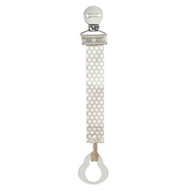 Chicco Fashion Clip Porta Chupetas Tecido Cor Neutra 1unid